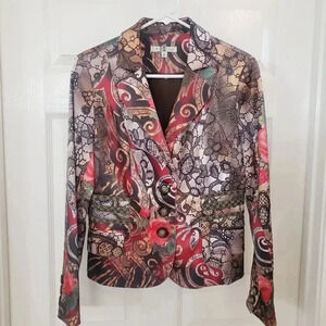 Paris IQ Floral Lace Design Blazer